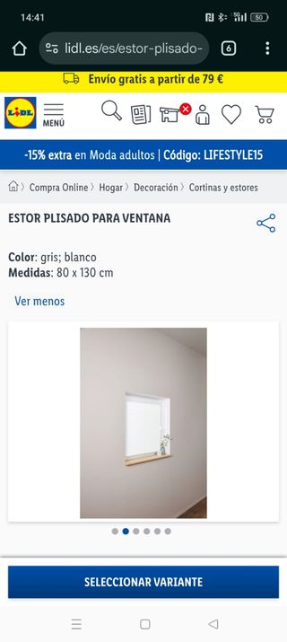 2 tende plissettate - Livarno Home 100x130/80x150