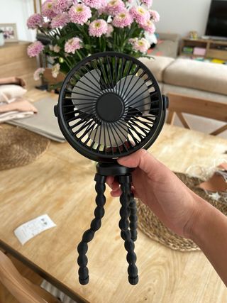 Ventilador portátil con trípode flexible