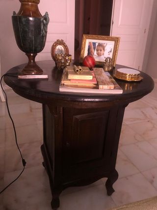 Mesa auxiliar madera maciza original