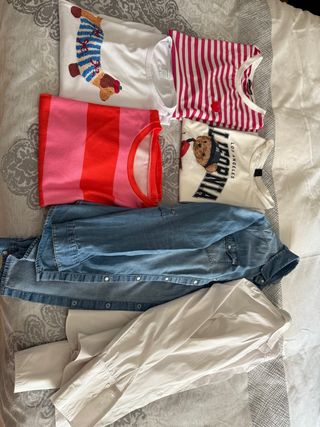 lote ropa 4 camisetas y 2 camisas