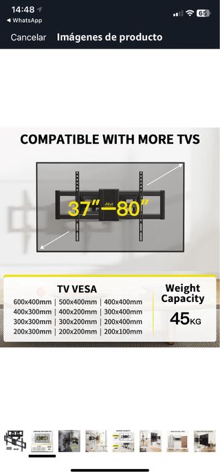 Soporte TV Movimiento Completo AM