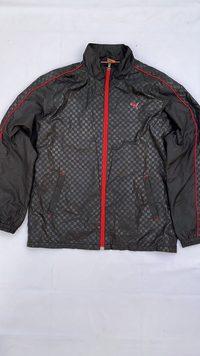 Chaqueta Puma Vintage Cuadros Rojo Negro