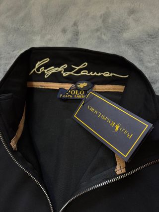 Jersey Polo Ralph Lauren Negro Media Cremallera
