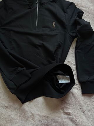 Jersey Polo Ralph Lauren Negro Media Cremallera
