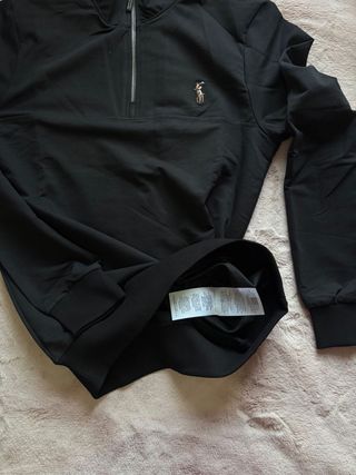 Jersey Polo Ralph Lauren Negro Media Cremallera