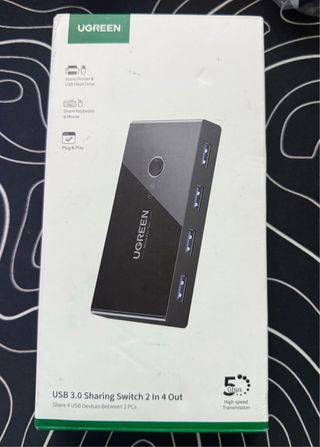 UGREEN Switch Compartir 2 PCs puertos usb 