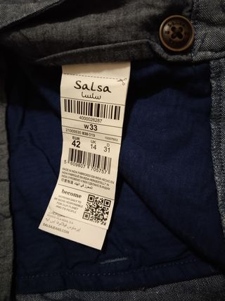 Pantalones chinos cortos salsa