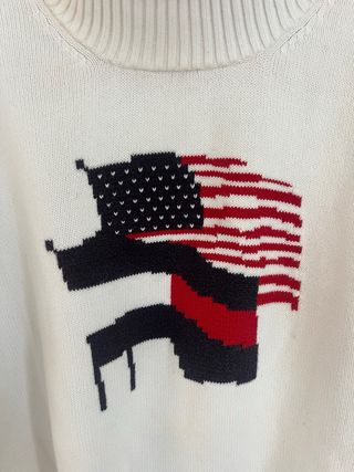 Jersey Tommy Hilfiger Bandera Cuello Alto Blanco