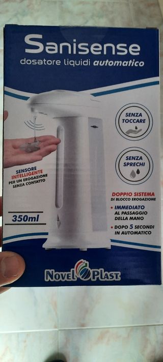 Dispenser sapone viola e bianco