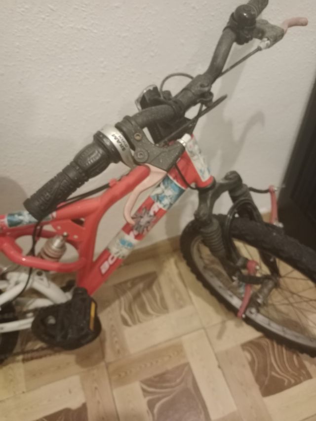 Bicicleta infantil roja