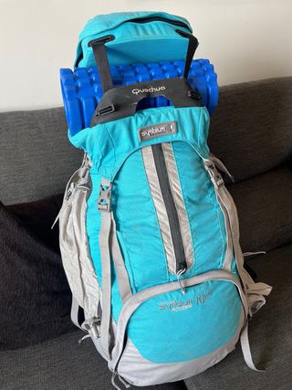 Mochila Trekking viaje mochilero Quechua 80 L