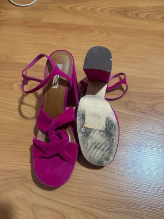 Sandalias Fucsia Tacón Primark Talla 40