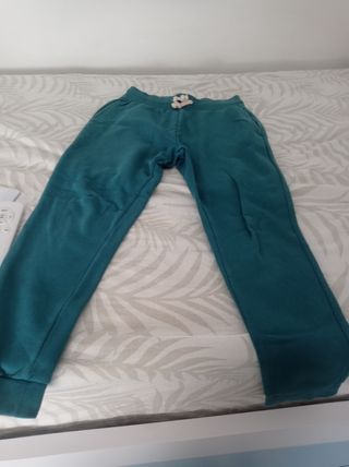 Pantalón chándal color verde azulado