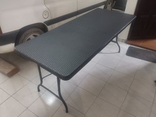 Mesa Resina Plegable Negra