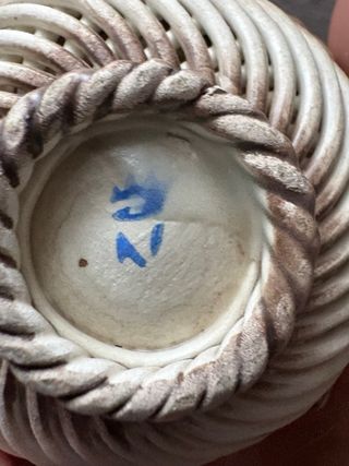 Cesta Capodimonte Mollica Flores Años 50