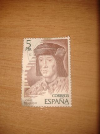 Sello 5 PTA Jorge Manrique España