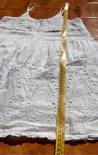 Abito estivo bianco in cotone, Taglia L/XL