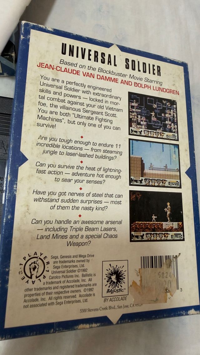 Universal Soldier Mega Drive Sega