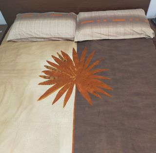 2 Fundas Nórdico Cama 1.50 Beige/Naranja