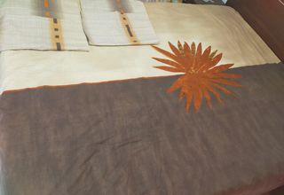 2 Fundas Nórdico Cama 1.50 Beige/Naranja