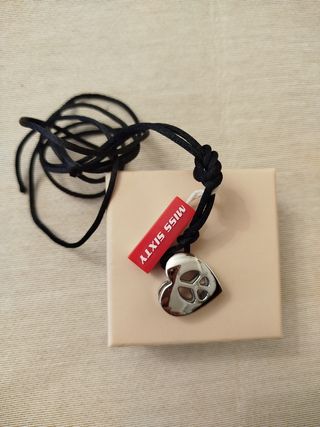 Collana Miss Sixty cuore argento e filo nero