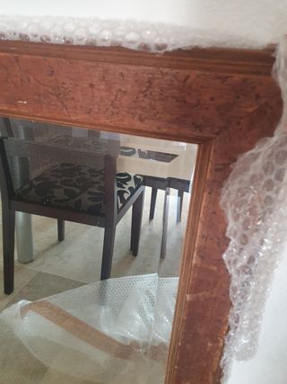 Espejo de madera y cristal