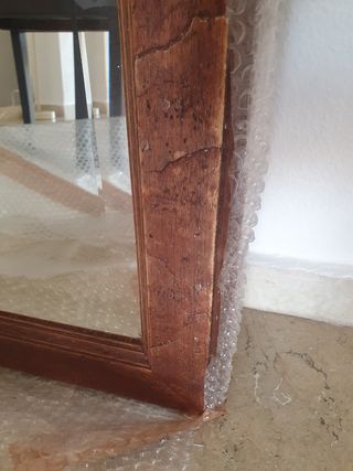 Espejo de madera y cristal