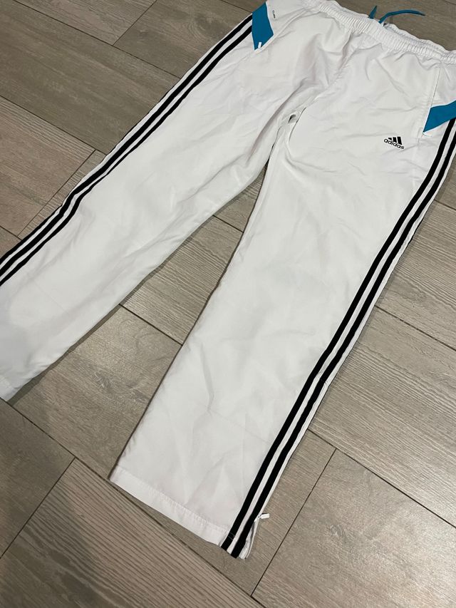 Pantalón Adidas Blanco y Turquesa