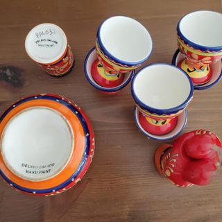 Lote cerámica pintada a mano
