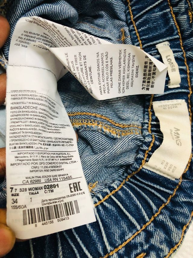 Vaqueros Mango azules