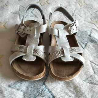 Sandalias bio niña plateadas talla 27