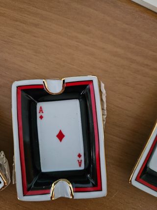 Set 4 Posaceneri Carte da Gioco Asso