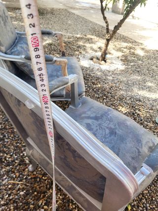 2 Sillones Vintage Tapizados Tela y Madera.