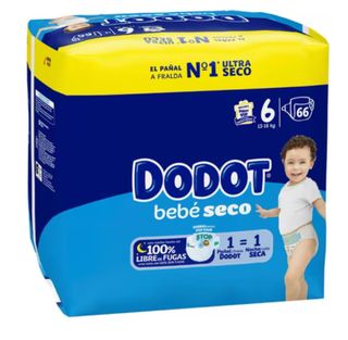 Dodot Bebé Seco Talla 6 - 66 unidades