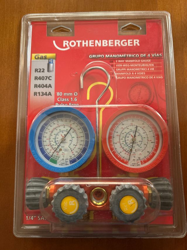 Manómetro Rothenberger 4 vías R22 R407C