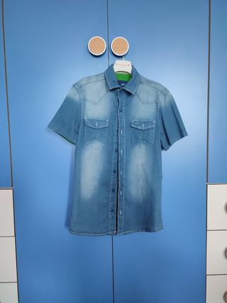 Set 2 camicie di jeans a maniche corte