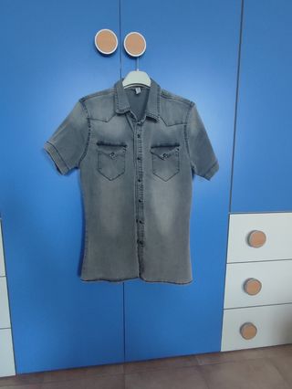 Set 2 camicie di jeans a maniche corte