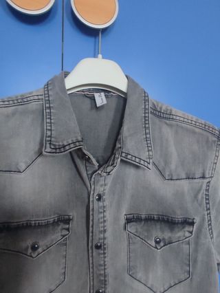 Set 2 camicie di jeans a maniche corte