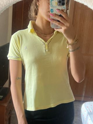 Polo Burberry London Amarillo Claro