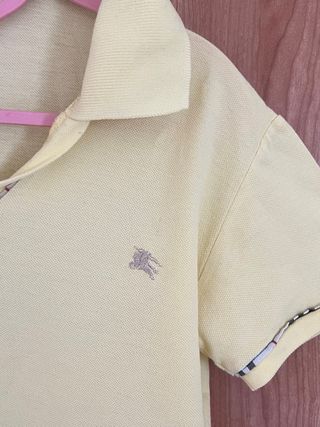 Polo Burberry London Amarillo Claro