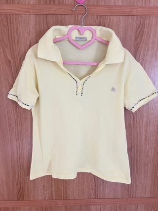 Polo Burberry London Amarillo Claro