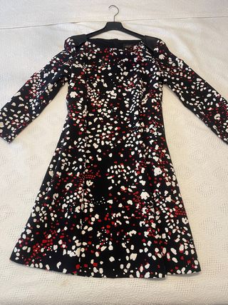 Vestido Liu Jo evasé estampado negro