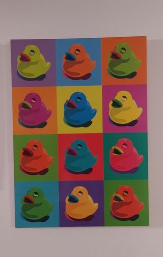 Cuadro infantil patitos 70x50 cm