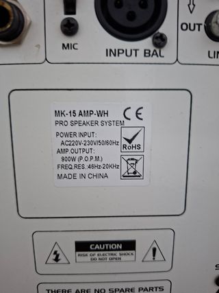 Altavoces Ibiza Autoamplificados Blancos 900w