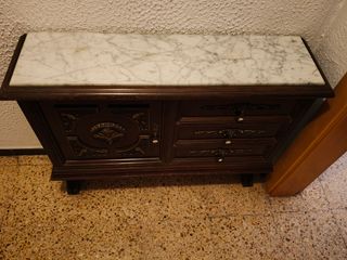 Mueble recibidor vintage madera tallada