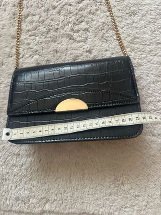 Bolso bandolera negro Mango