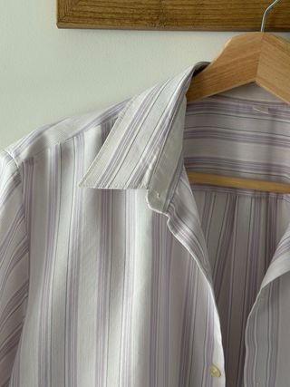 Camisa Vintage Rayas Lavanda