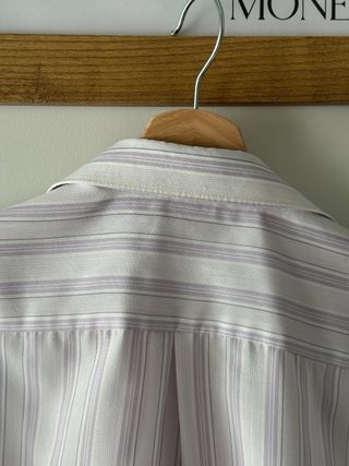 Camisa Vintage Rayas Lavanda