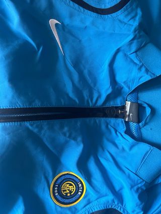 Felpa Nike Inter Impermeabile Zip Azzurra