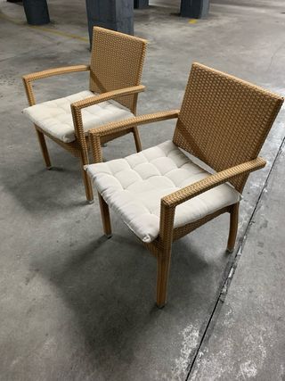 Pareja Sillones Rattan Plastificado